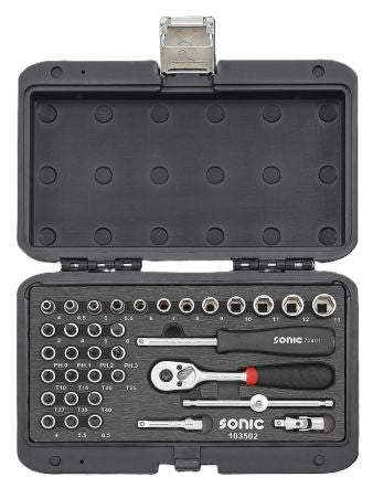 Sonic Steckschlüssel Satz 1/4"A 35-tlg.