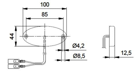 Jokon Seitenmarkierleuchte LED 12V 100x44x12.5mm