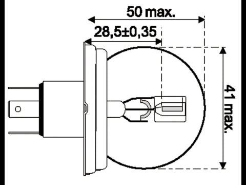 Glühbirne R2 24V 55/50W