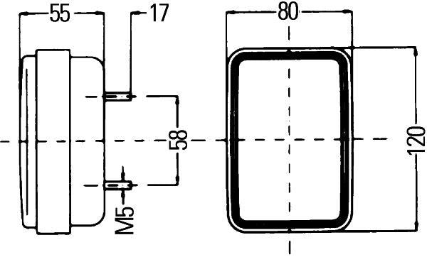 Hella Blink-/Positionsleuchte LKW l/r 120x80x55mm