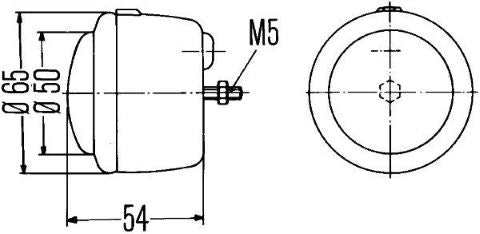 Hella Positionsleuchte weiss 65x54mm