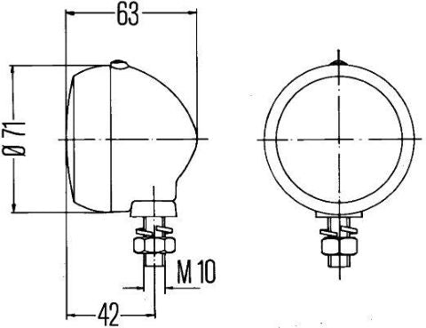 Hella Positionsleuchte weiss 71x63mm