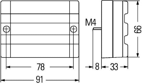 Hella Positionsleuchte weiss 91x66x33mm