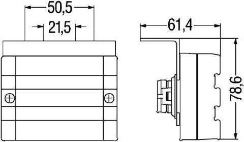 Hella Seitenmarkierleuchte 24V 91x79mm