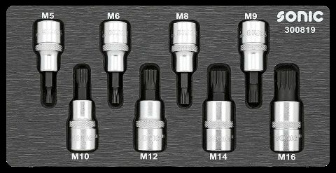 Sonic Vielzahnstecknuss Satz 1/2"A 8-tlg.