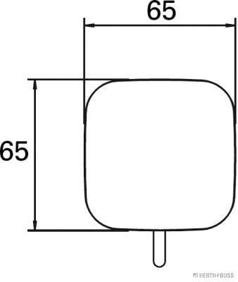 Seitenmarkierleuchte 12/24V 65x65x29.5mm