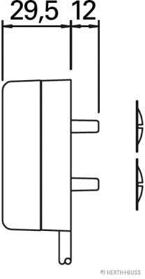 Seitenmarkierleuchte 12/24V 65x65x29.5mm
