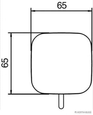 Seitenmarkierleuchte 12/24V 65x65x29.5mm