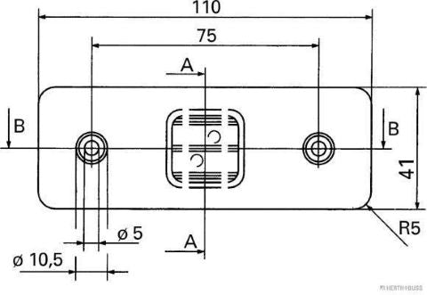 Seitenmarkierleuchte 110x41x7.5mm