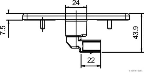 Seitenmarkierleuchte LED 12/24V 120x45x7.5mm)