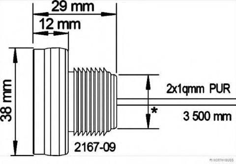 Positionsleuchte rot LED 12/24V Monopoint II