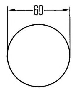 Rückstrahler rot rund 60mm