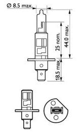 Glühbirne H1 12V 55W
