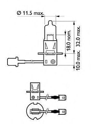 Glühbirne H3 12V 100W