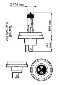 Glühbirne R2 12V 45/40W