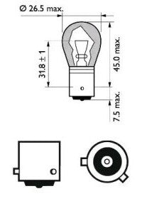 Glühbirne PY21W 12V 21W orange