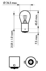 Glühbirne P21W 12V 21W