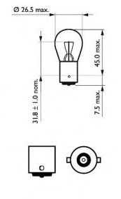 Glühbirne P21W 12V 21W HD