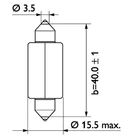 Glühbirne Soffitte 24V 18W