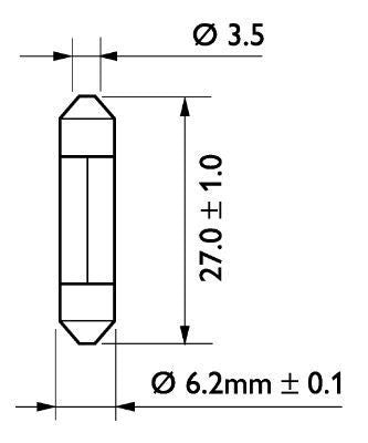 Glühbirne Soffitte 24V 3W