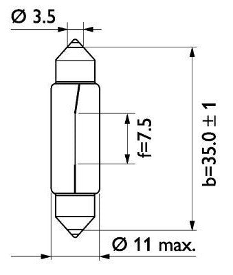 Glühbirne Soffitte 24V 10W