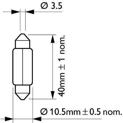 Glühbirne Soffitte 24V 5W
