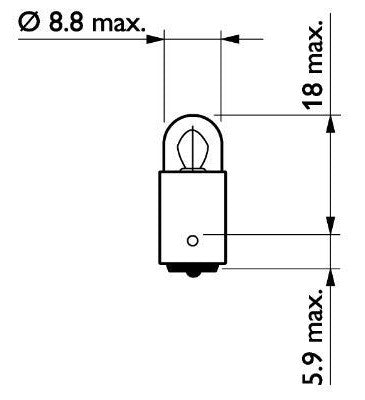Glühbirne T2W 24V 2W