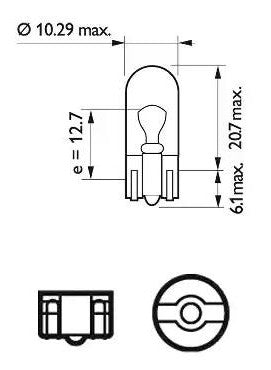 Glassockel Glühbirne W5W 24V 5W